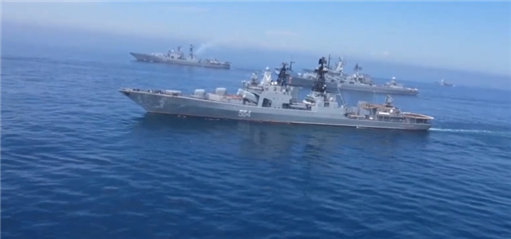 秒配网 俄海军在太平洋、北冰洋、波罗的海及里海进行作战演习